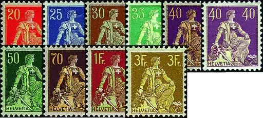 [7300.107.08] 1908, Helvetia mit Schwert