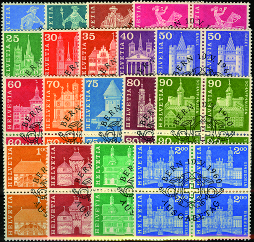 [7305.355.11] 1960, Postgeschichtliche Motive und Baudenkmäler