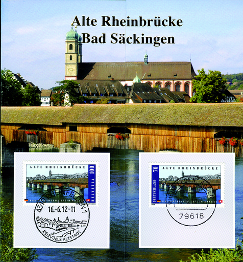 [7306.2012.02] 2012, Jubiläumsfolder &quot;100 Jahre Rheinbrücke&quot;
