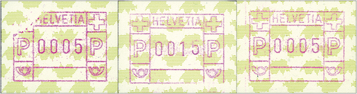 [7310.9.14] 1993, ATM-Typ 9, "Teildruck - Kreuz fehlend und gebrochene 5"