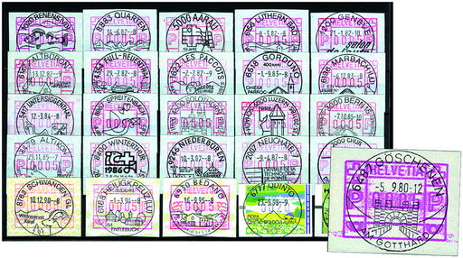 [7310.1980.01] 1980-2005, Kollektion mit über 25 ATM-Marken