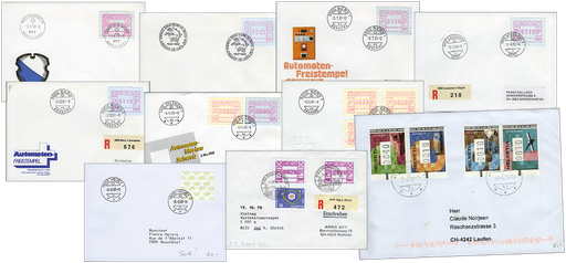 [7311.1.04] 1976-2011, ATM-Kollektion mit 20 Belegen