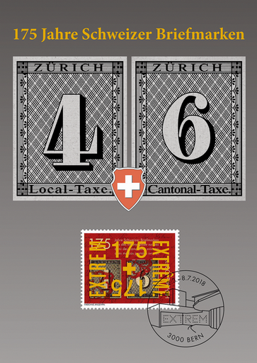 [7320.115.04] 2018, 175 Jahre Schweizer Briefmarken