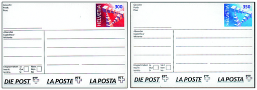 [7325.1.01] 1994, Adress-Klebeetiketten-Typ 1+2