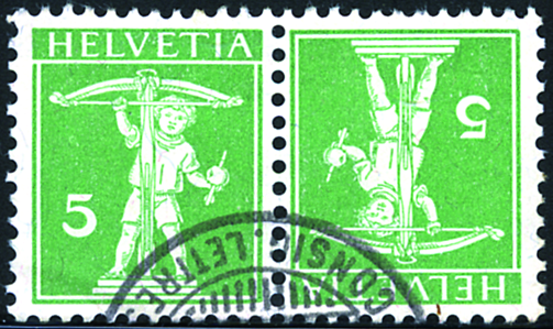 [7330.3.02] 5+5 Rp. grün, Type I