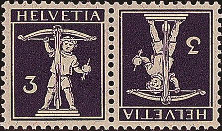 [7330.6.01] 3+3 Rp. blauviolett, Type II