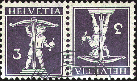 [7330.6.02] 3+3 Rp. blauviolett, Type II