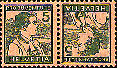 [7330.11.01] 5+5 Rp. grün, sämisch