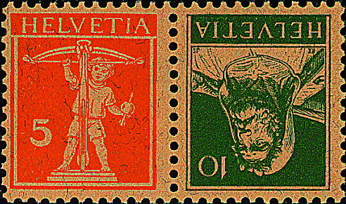 [7330.17.01] 5+10 Rp. rotorange und grün