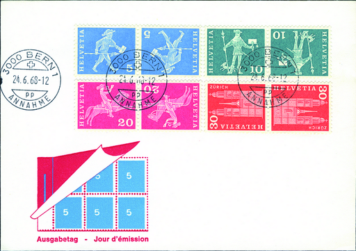 [7331.1.01] 1968-1976, Postgeschichtliche Motive und Baudenkmäler