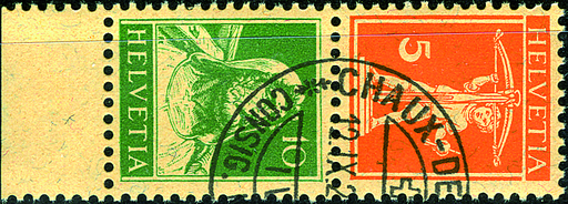 [7340.5.02] 5+10 Rp. rotorange u. grün