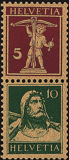 [7340.11.01] 5+10 Rp. rotlila und grün