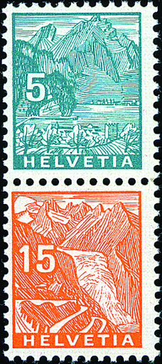 [7340.20.04] 5+15 Rp. blaugrün und orange