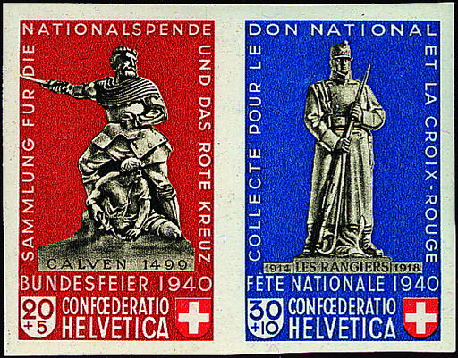 [7340.30.01] 20+5 Rp. Calven und 30+10 Rp. Les Rangiers