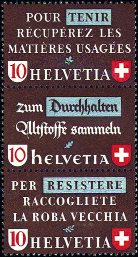 [7340.36.03] 10+10+10 Rp. Tenir, Durchhalten, Resistere