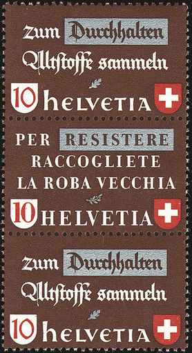 [7340.38.05] 10+10+10 Rp. Durchhalten, Resistere, Durchhalten
