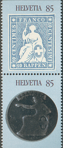 [7340.149.01] 85+85 Rp, Sitzende Helvetia
