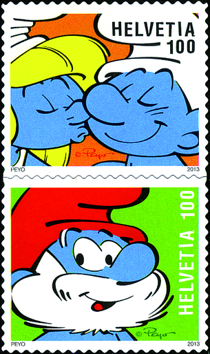 [7340.220.01] 100+100 Rp. Kuss und Papa Schlumpf