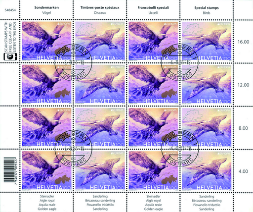 [7340.1727.08] 2019, Europa-Vögel, gelbes Papier