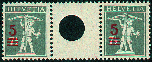 [7350.15.01] 5 auf 7 1-2 Rp. grau Type 2
