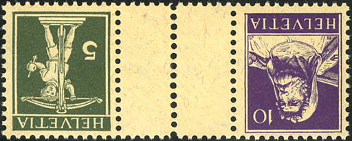 [7350.42.01] 10+5 Rp. dunkelviolett und olivgrün