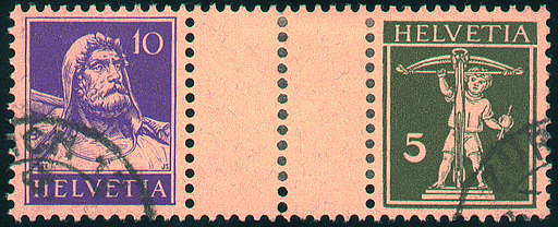 [7350.42.02] 10+5 Rp. dunkelviolett und olivgrün