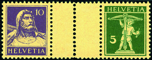 [7350.42.04] 10+5 Rp. dunkelviolett und olivgrün