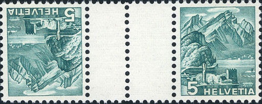 [7350.47.07] 5+5 Rp. Pilatus, blaugrün