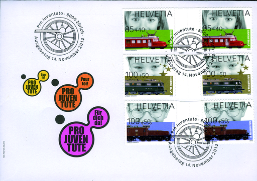 [7351.111.01] 2013, Pro Juventute, Historische Lokomotiven