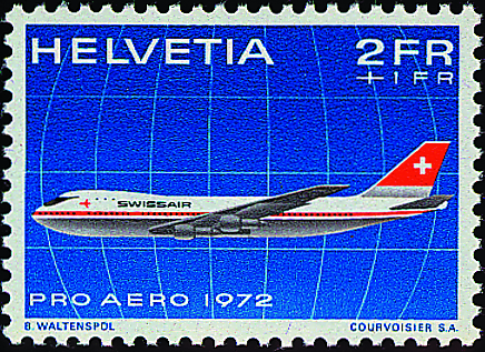[7370.47.01] 2+1 Fr. Swissair Jumbo-Jet
