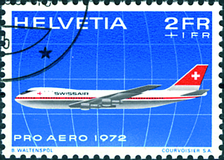 [7370.47.02] 2+1 Fr. Swissair Jumbo-Jet