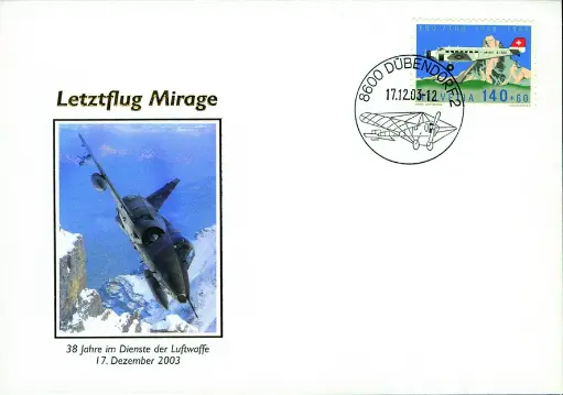 [7371.2003.07] 2003, Letztflug Mirage 17.12.2003