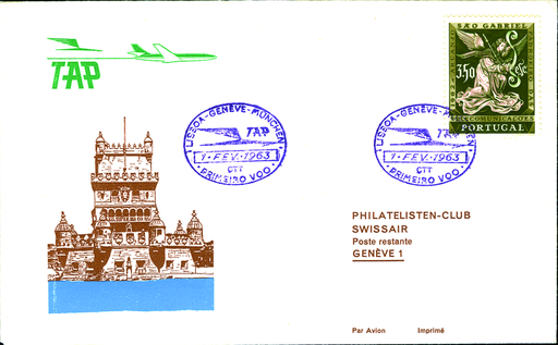 [7373.63.06] 1963, Transportes Aereos Portugueses, Lissabon-Genf