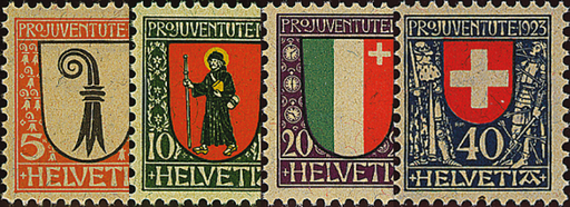 [7390.25.01] 1923, Kantons- und Schweizer Wappen