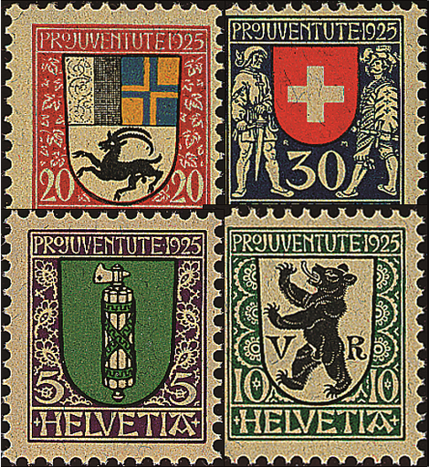 [7390.33.01] 1925, Kantons- und Schweizer Wappen