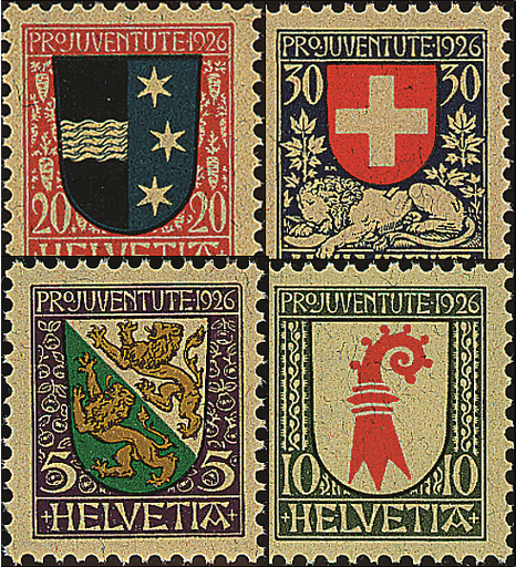 [7390.37.01] 1926, Kantons- und Schweizer Wappen