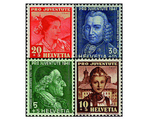 [7390.97.01] 1941. Bildnisse J.K. Lavaters und D. Jeanrichards und Schweizer Frauentrachten