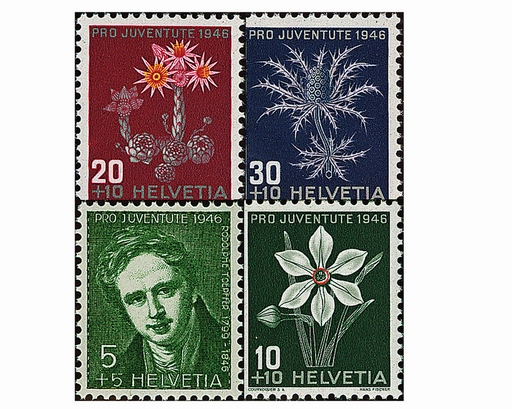 [7390.117.01] 1946, Bildnis Rodolphe Toepffers und Alpenblumenbilder