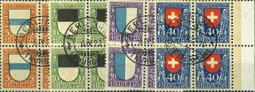 [7395.21.02] 1922, Kantonswappen und Schweizer Wappen