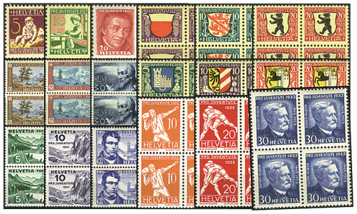 [7395.41.05] 1927-1932, Pro Juventute Komplett-Kollektion