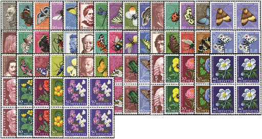 [7395.1950.01] 1950-1959, Pro Juventute Komplett-Kollektion