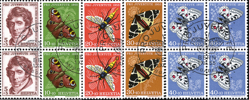 [7395.158.04] 1955, Bildnis Charles Picet-de-Rochemonts und Insektenbilder