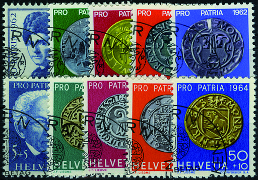 [7400.108.04] 1962 und 1964, Pro Patria Komplett-Kollektion