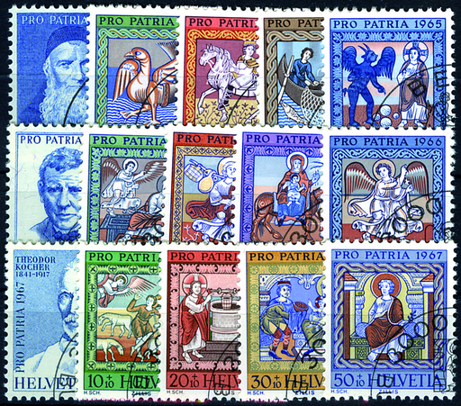 [7400.123.04] 1965-1967, Pro Patria Komplett-Kollektion