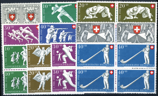 [7405.46.03] 1950-1951, Pro Patria Komplett-Kollektion