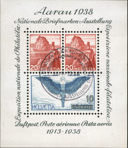 [7410.11.02] 1938, Nationale Briefmarkenausstellung in Aarau