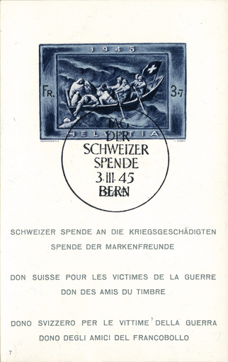 [7410.21.06] 1945, Schweizer Spende an die Kriegsgeschädigten