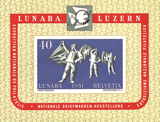 [7410.32.01] 1951, Nationale Briefmarkenausstellung in Luzern (LUNABA)