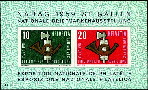[7410.38.01] 1959, Nationale Briefmarkenausstellung in St. Gallen (NABAG)