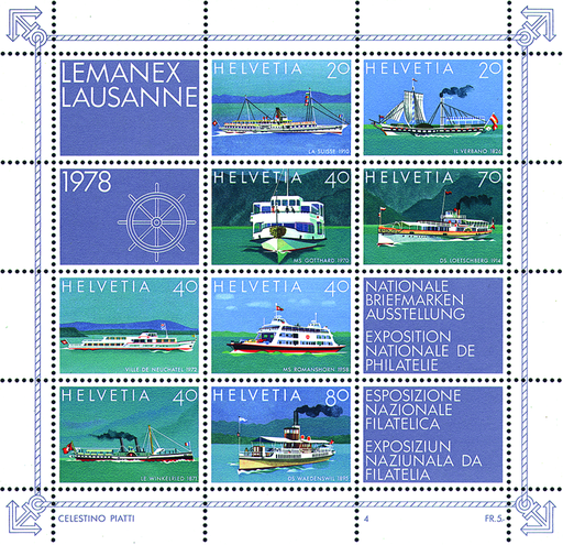 [7410.59.01] 1978, Nationale Briefmarkenausstellung in Lausanne (LEMANEX)